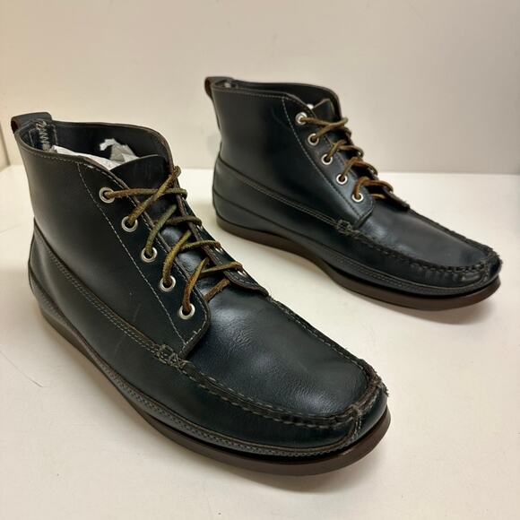 EUC Oak Street Bootmakers Camp Boot Navy Blue Chromexcel Ranger Moc Made USA 10